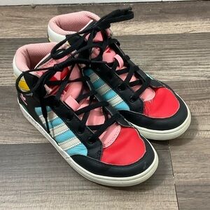 Kids Adidas Hardcourt HI Top Tennis Shoes Sneakers Sz 13K